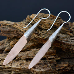 Jiwoo Pink Edgy Solitaire Dangle Earring