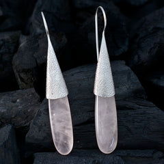 Sakura Pink Edgy Solitaire Dangle Earring