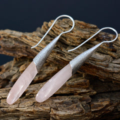 Sakura Pink Edgy Solitaire Dangle Earring
