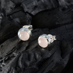 Emily Pink Delicate Solitaire Stud Earring