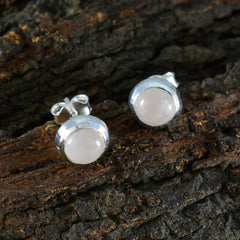 Emily Pink Delicate Solitaire Stud Earring