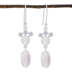 Hye jin Pink Mid weight Toi et Moi Dangle Earring Rose Quartz Pink Dangle
