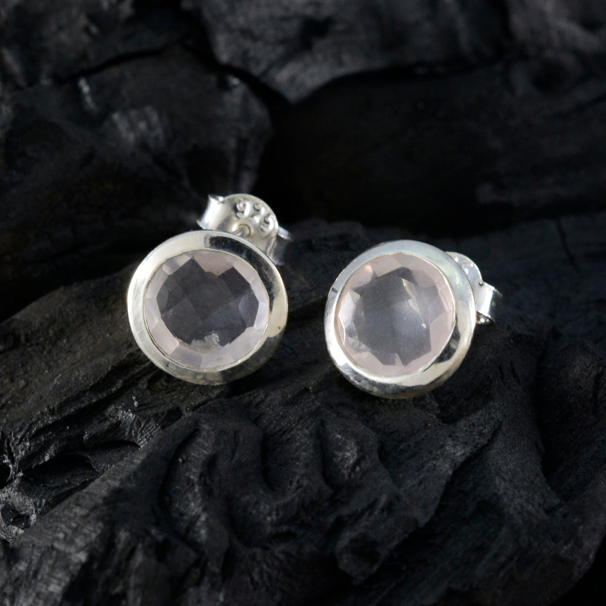 Agustina Pink Dainty Solitaire Stud Earring