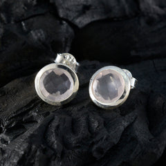 Agustina Pink Dainty Solitaire Stud Earring