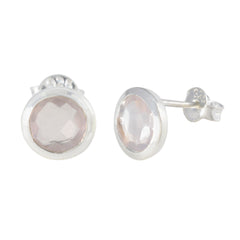 Agustina Pink Dainty Solitaire Stud Earring