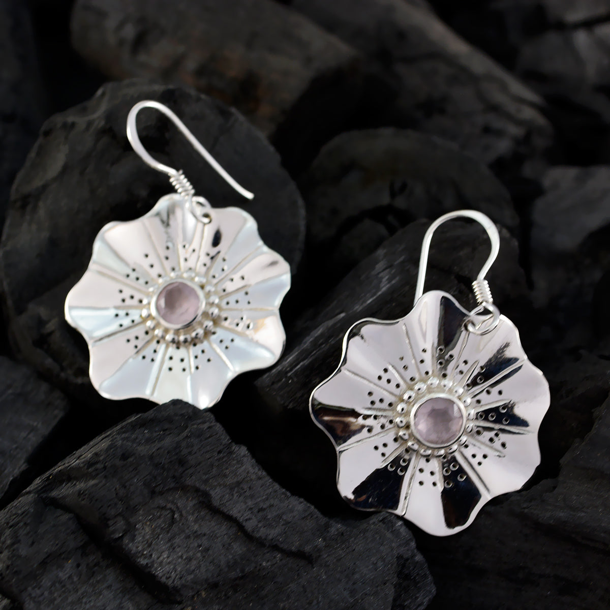 Amelia Pink Essential Solitaire Dangle Earring