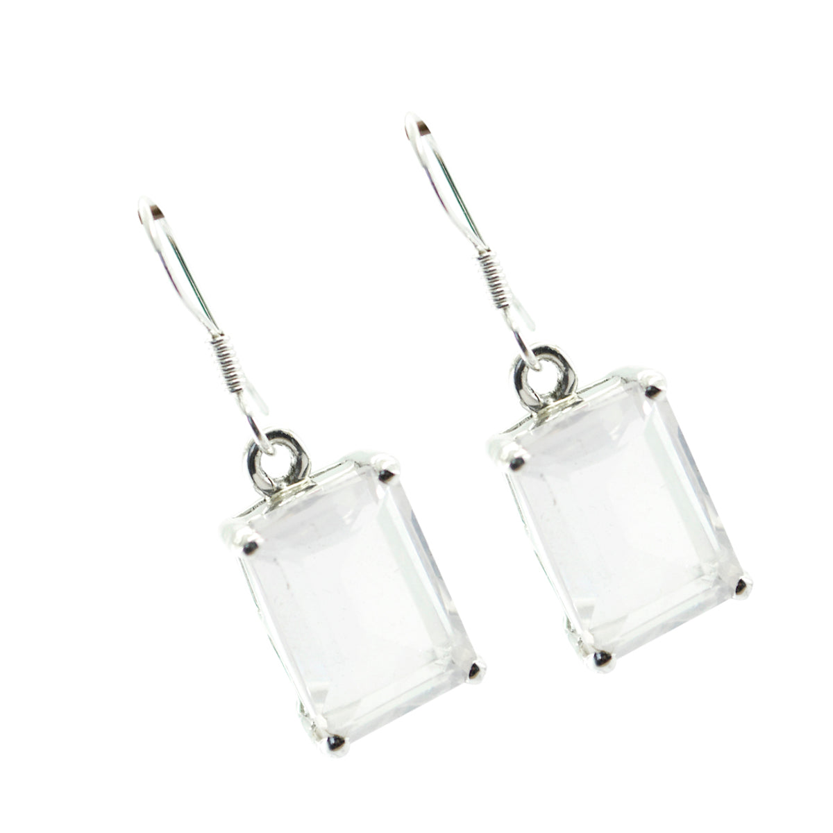 Yasmine Pink Tiny Solitaire Dangle Earring