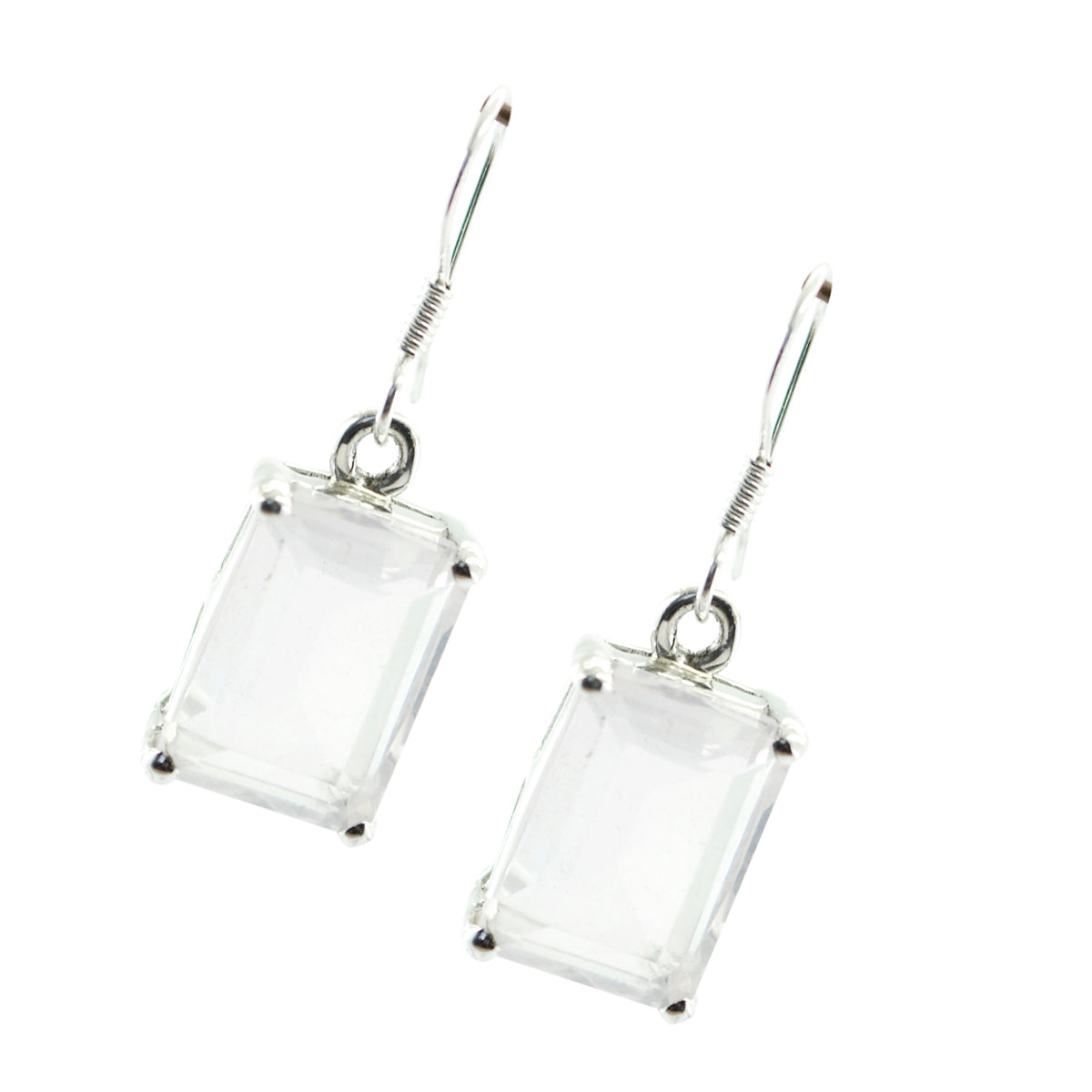 Yasmine Pink Tiny Solitaire Dangle Earring