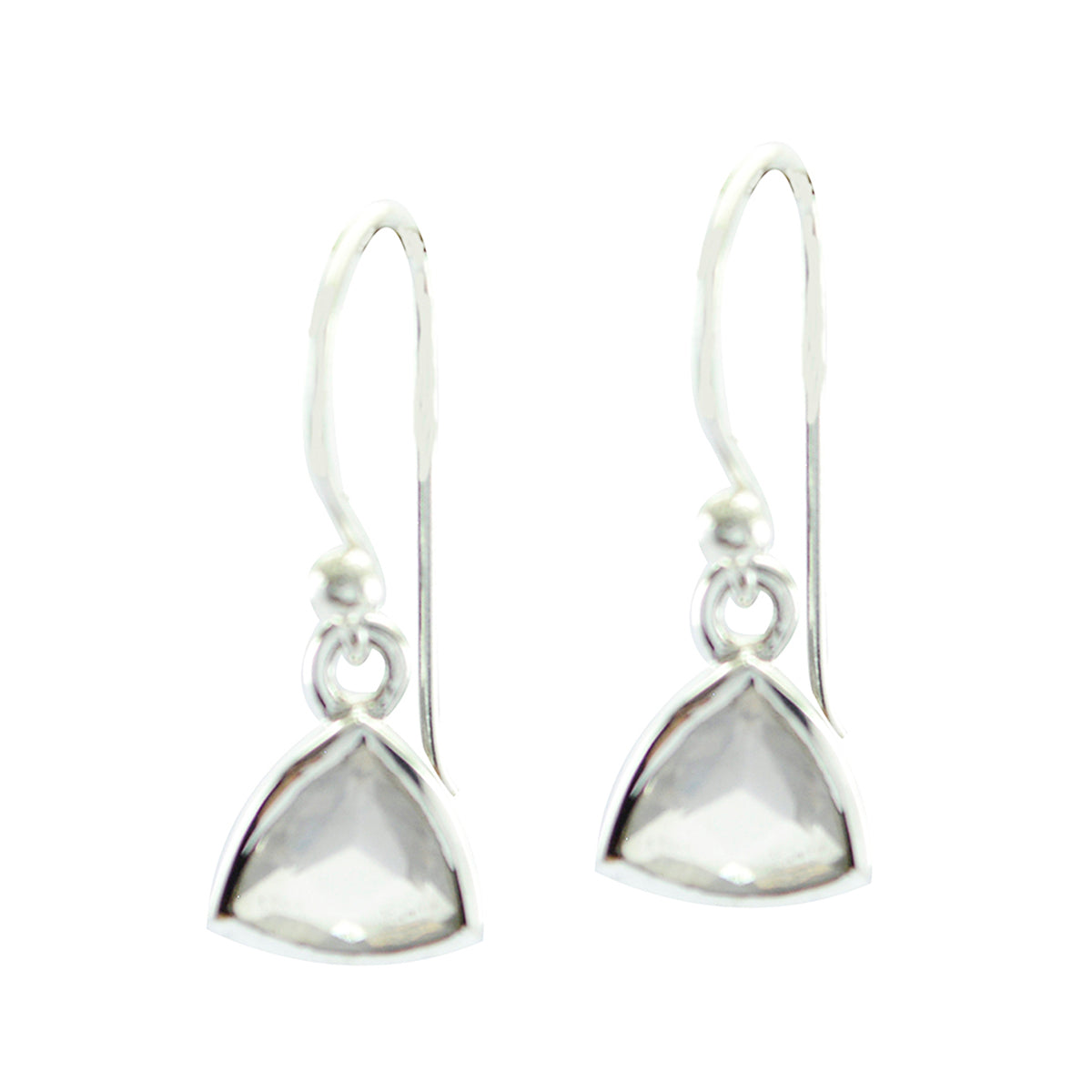 Mathilde Pink Elegant Solitaire Dangle Earring Rose Quartz Pink Dangle