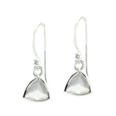 Mathilde Pink Elegant Solitaire Dangle Earring Rose Quartz Pink Dangle