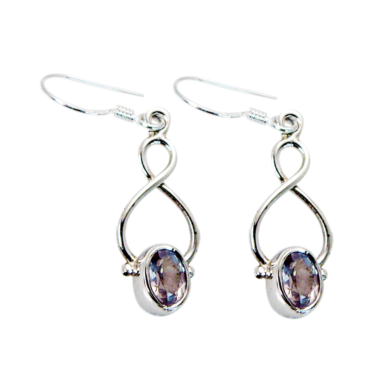 Maya Pink Elegant Solitaire Dangle Earring Rose Quartz Pink Dangle