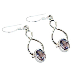 Maya Pink Elegant Solitaire Dangle Earring