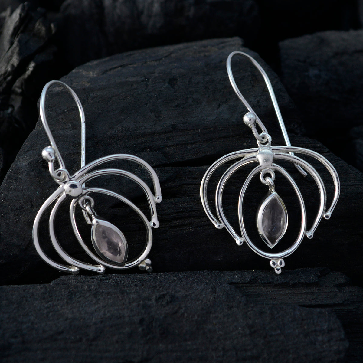 Mia Pink Featherlight Solitaire Dangle Earring