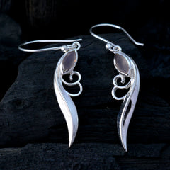 Nella Pink Delicate Solitaire Dangle Earring