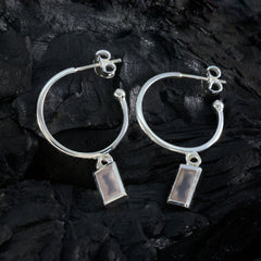 Victoria Pink Slim Solitaire Dangle Earring