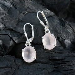 Riley Pink Dainty Solitaire Dangle Earring