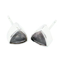 Savannah Pink Elegant Solitaire Stud Earring Rose Quartz Pink Stud