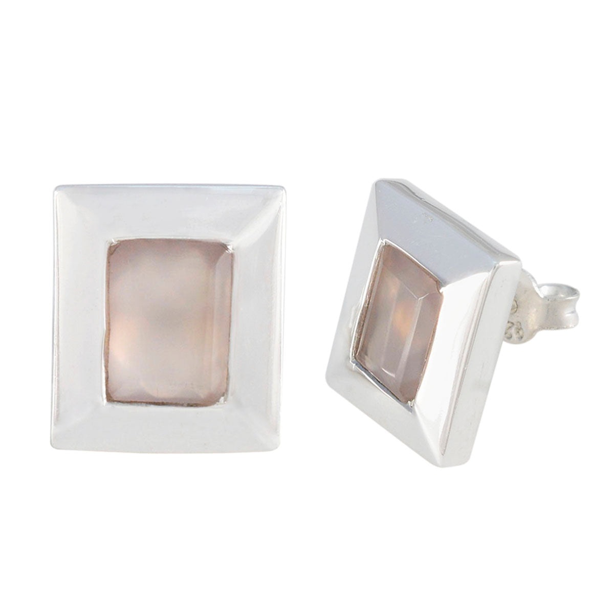 Lorena Pink Mid weight Solitaire Stud Earring