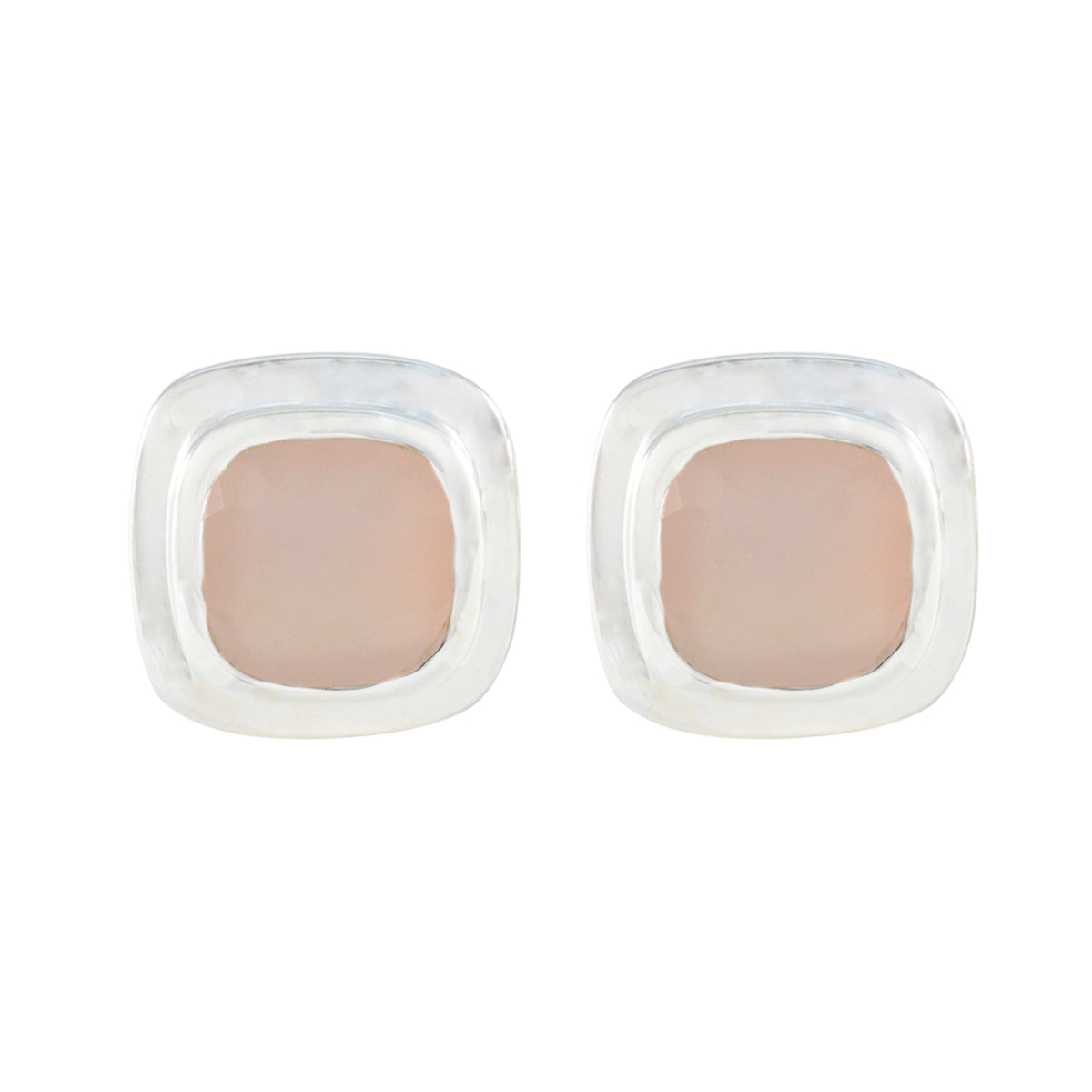 Sophia Pink Dainty Solitaire Stud Earring Rose Quartz Pink Stud