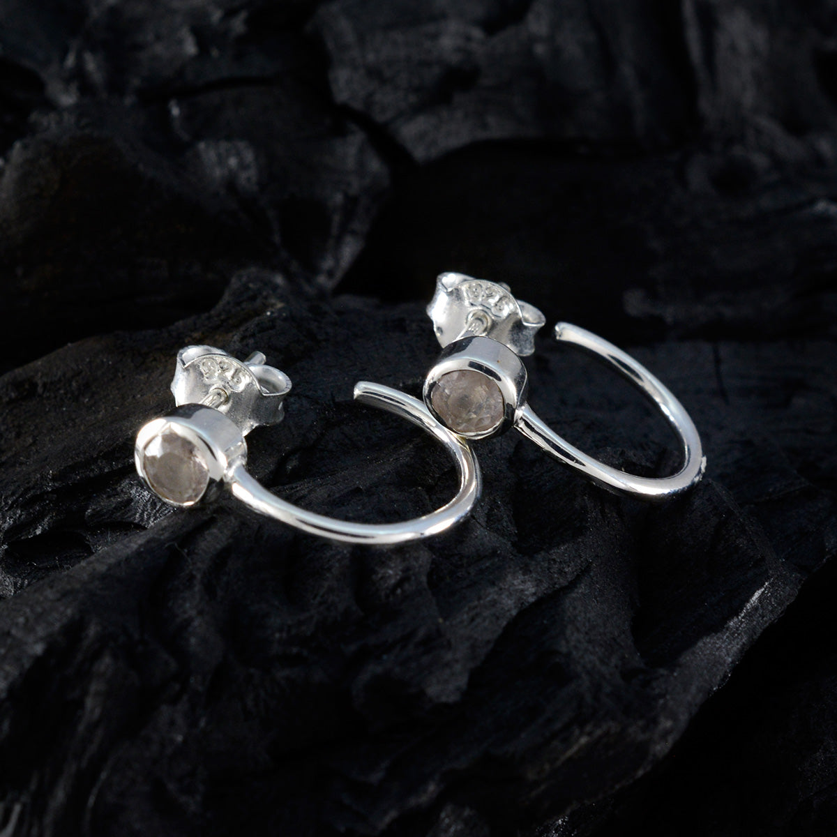 Josephine Pink Delicate Solitaire Stud Earring