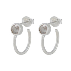 Josephine Pink Delicate Solitaire Stud Earring Rose Quartz Pink Stud