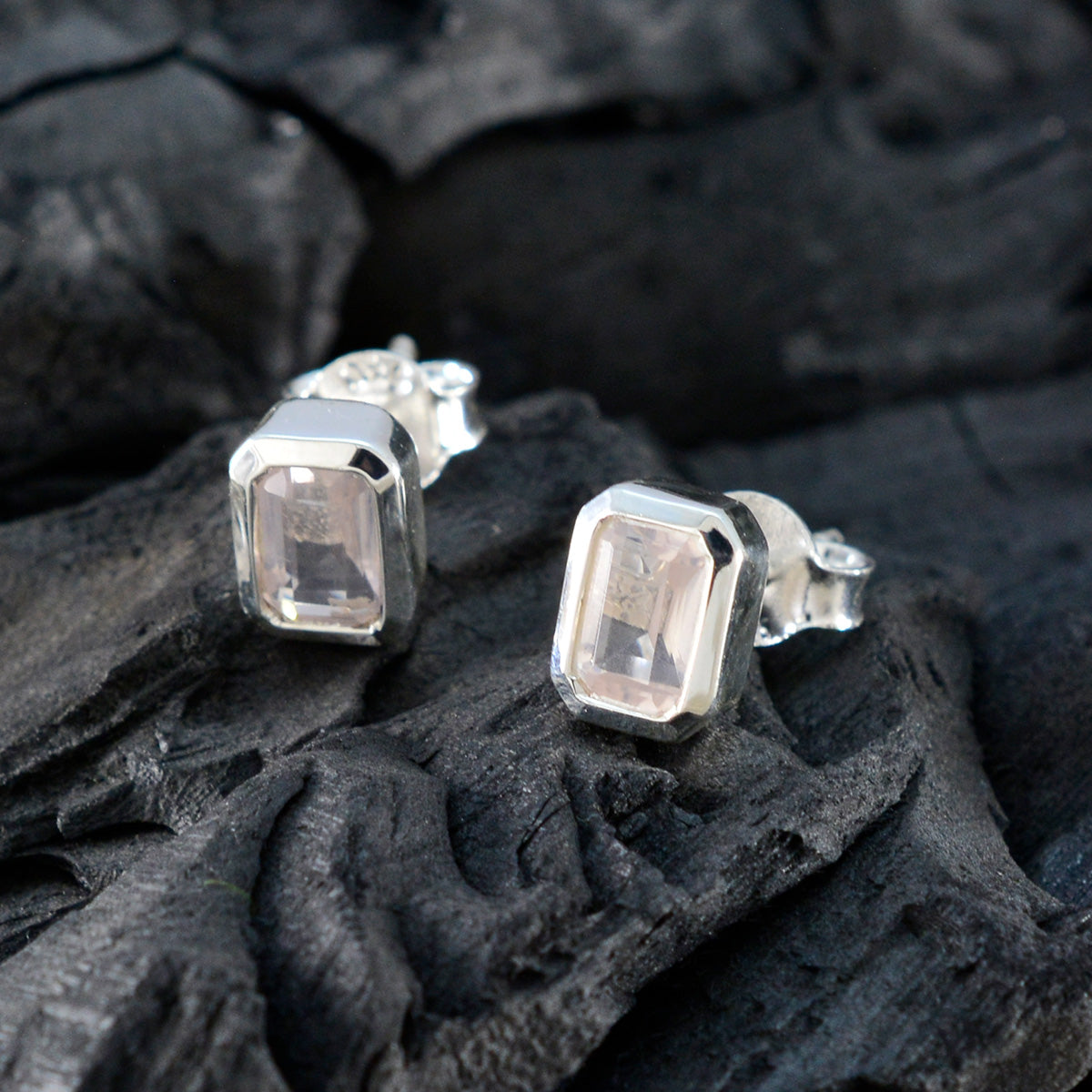 Micaela Pink Elegant Solitaire Stud Earring