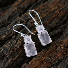 Teresa Pink Whisper thin Toi et Moi Dangle Earring