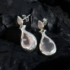 Isabella Pink Edgy Toi et Moi Stud Earring