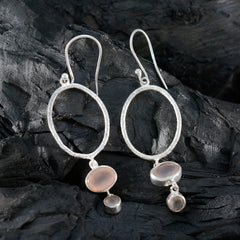 Clara Pink Slim Toi et Moi Dangle Earring