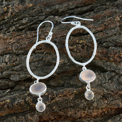Clara Pink Slim Toi et Moi Dangle Earring