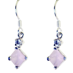 Yan Pink Delicate multiple Dangle Earring Rose Quartz Pink Dangle