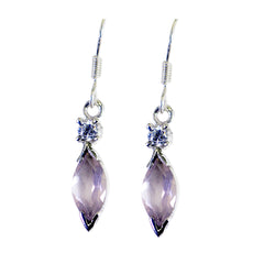 Tereza Pink Delicate multiple Dangle Earring Rose Quartz Pink Dangle