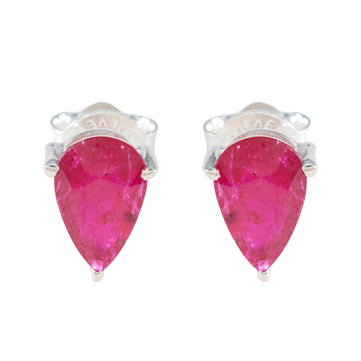Sakura Red Delicate Solitaire Stud Earring Ruby Red Stud