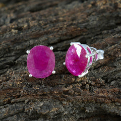 Rosa Red Dainty Solitaire Stud Earring