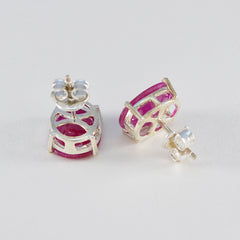 Rosa Red Dainty Solitaire Stud Earring