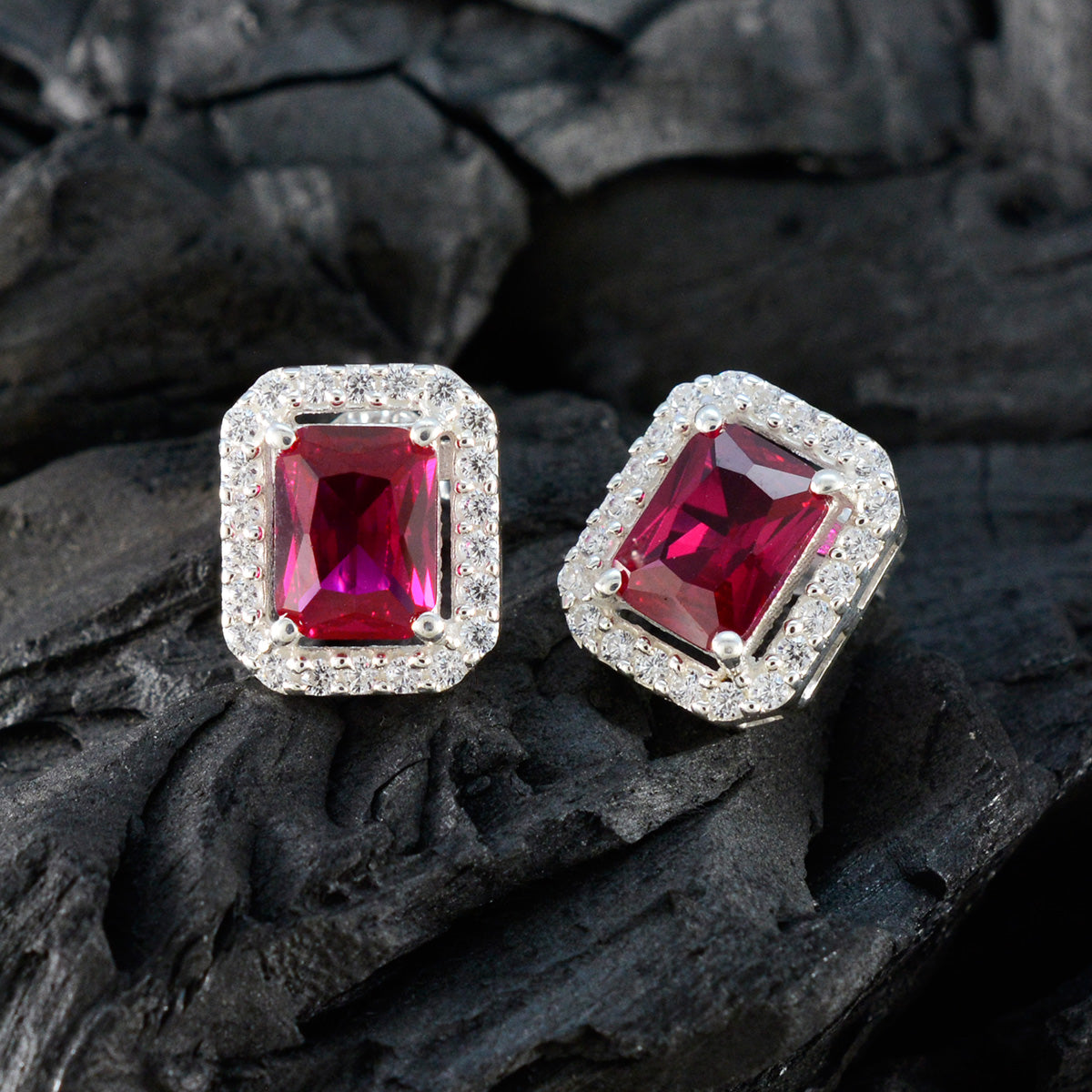 Micaela Red Dainty multiple Stud Earring