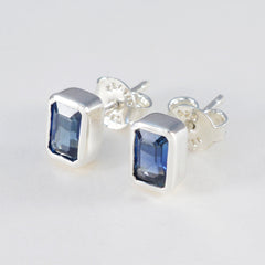 Natalia Blue Elegant Solitaire Stud Earring