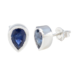 Renata Blue Delicate Solitaire Stud Earring