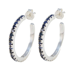 Seo yeon Blue Whisper thin multiple Stud Earring Blue Sapphire Blue Stud