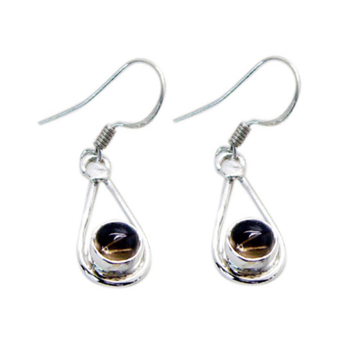 Jia Brown Delicate multiple Dangle Earring Smoky Quartz Brown Dangle