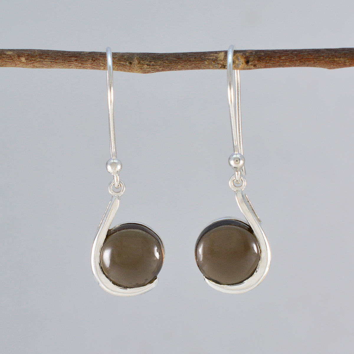 Aiko Brown Featherlight Solitaire Dangle Earring