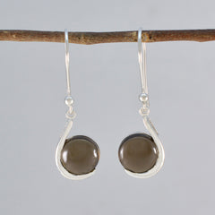Aiko Brown Featherlight Solitaire Dangle Earring