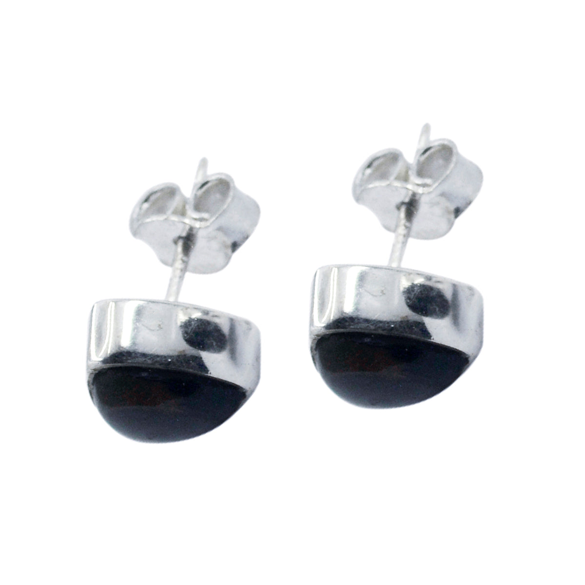 Eun ji Brown Elegant Solitaire Stud Earring Smoky Quartz Brown Stud