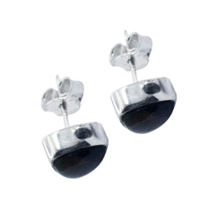 Eun ji Brown Elegant Solitaire Stud Earring