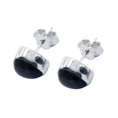 Eun ji Brown Elegant Solitaire Stud Earring