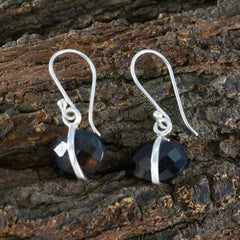 Luna Brown Dainty Solitaire Dangle Earring