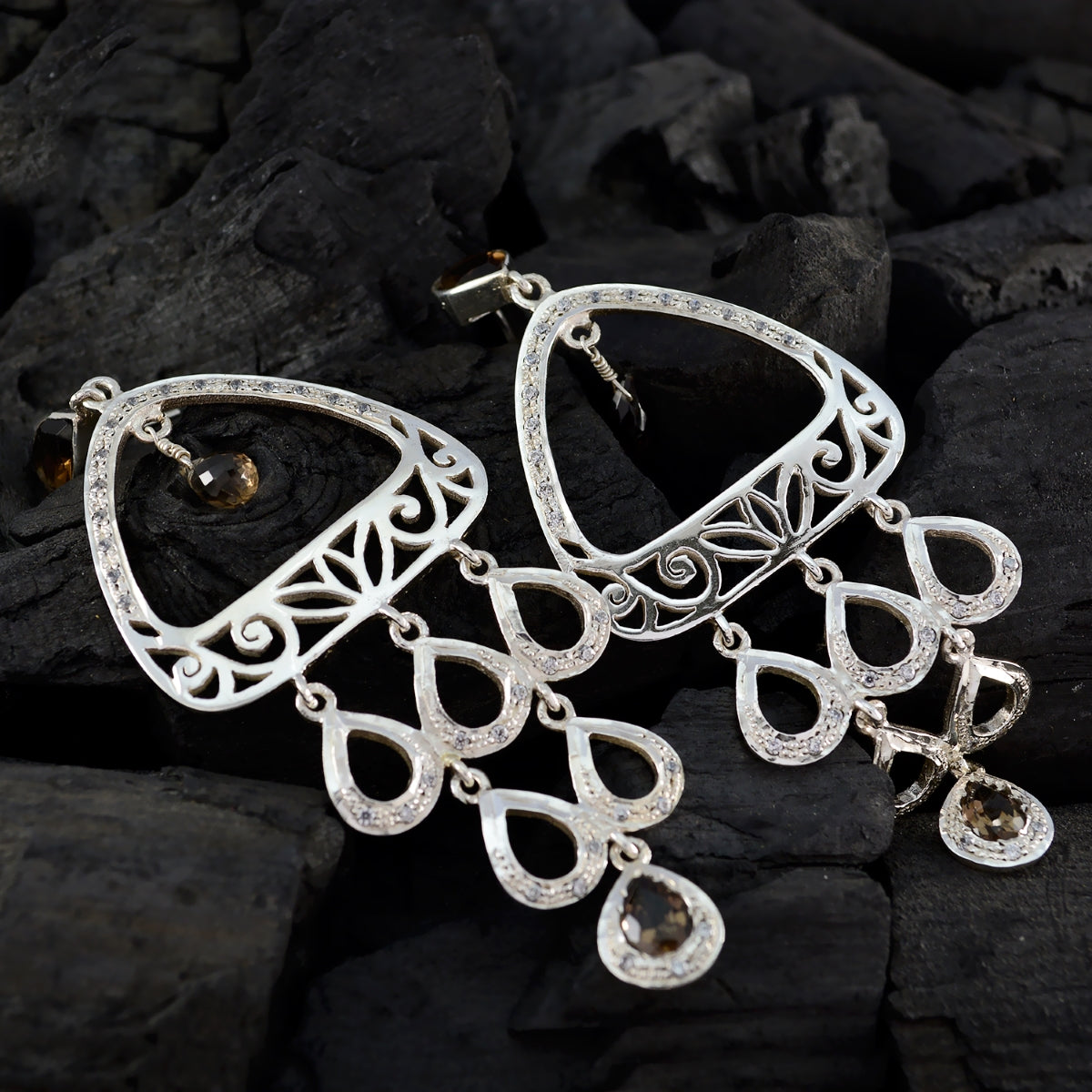 Maria Brown Chunky multiple Dangle Earring