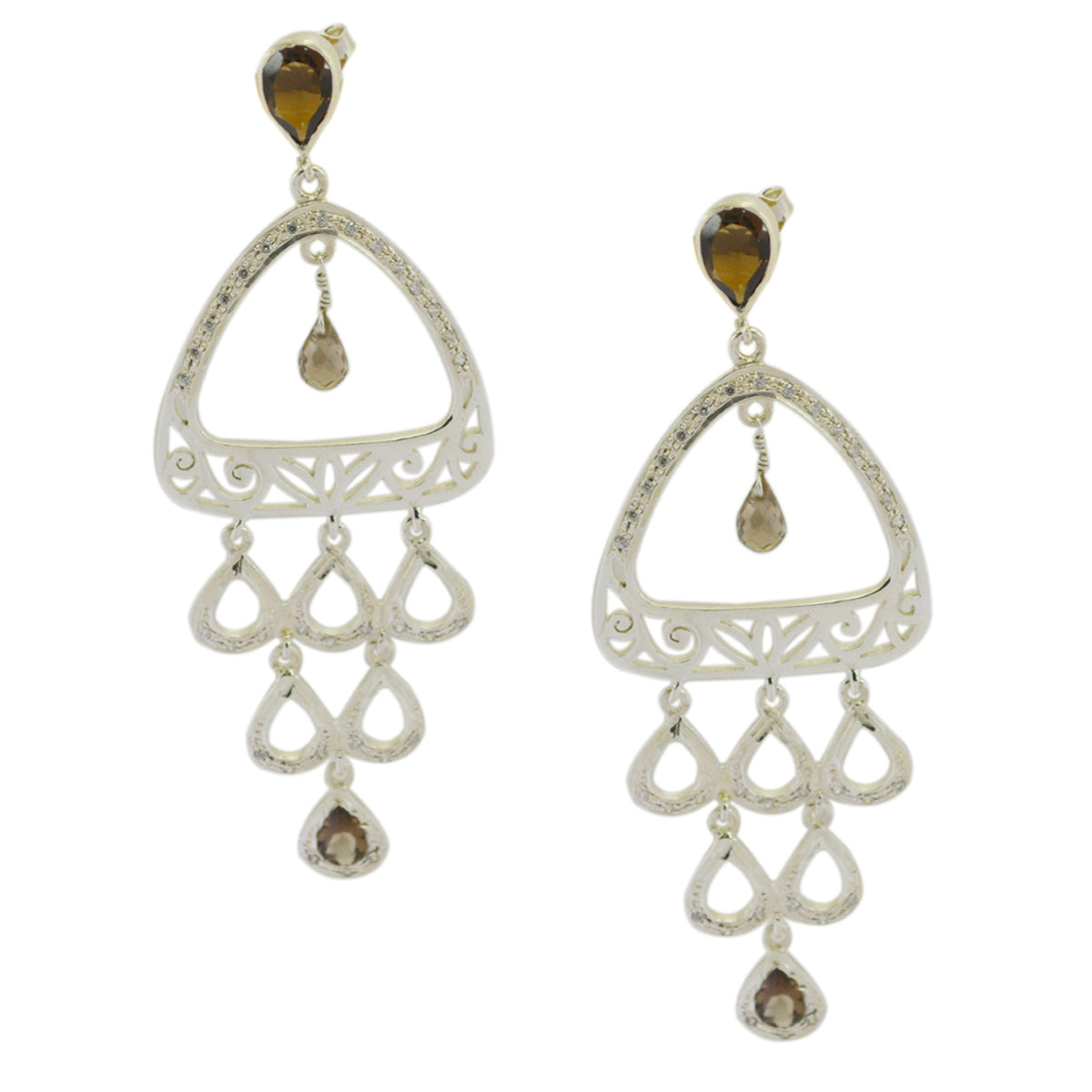 Maria Brown Chunky multiple Dangle Earring