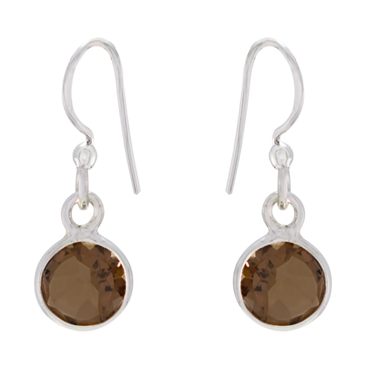 Jiwoo Brown Elegant multiple Dangle Earring Smoky Quartz Brown Dangle