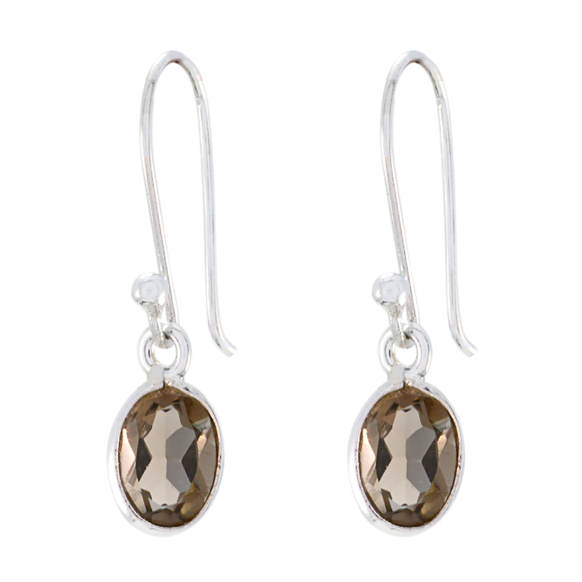 Anna Brown Edgy multiple Dangle Earring Smoky Quartz Brown Dangle